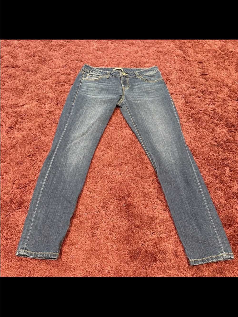 CAbi Women's Skinny Jeans in Mid Blue Wash